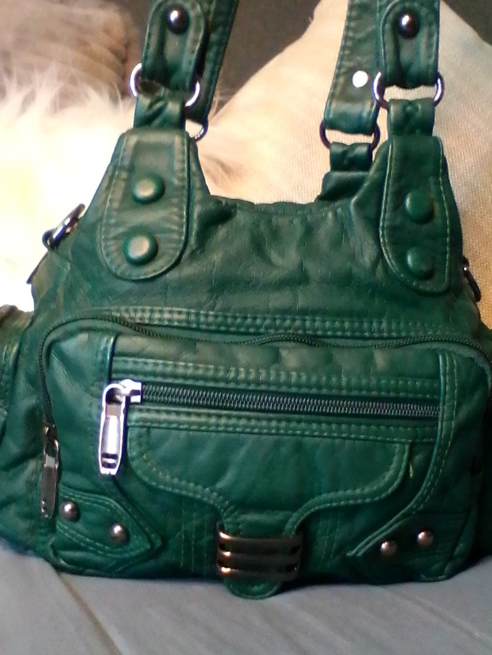 Vintage Classic Green Women's Satchel Shoulder Bag